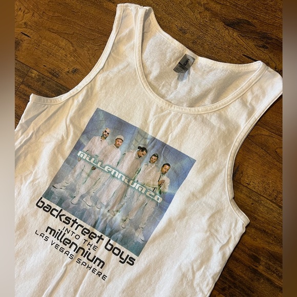 Backstreet Boys White Tour Tank Size Small - Picture 2 of 3